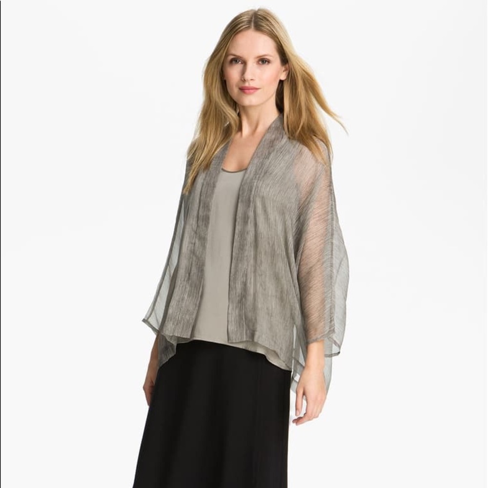 Eileen Fisher Silk Chiffon Jacket